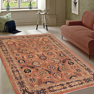 handmade Traditional Kafkaz Chobi Ziegler Orange Blue Hand Knotted RECTANGLE 100% WOOL area rug 10 x 14